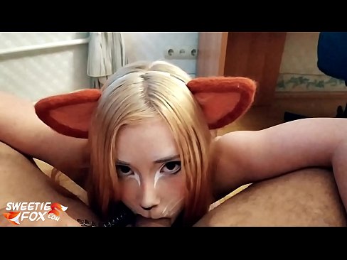 ❤️ Kitsune anameza mboo na kumeza mdomoni Pono ya kupendeza ❌